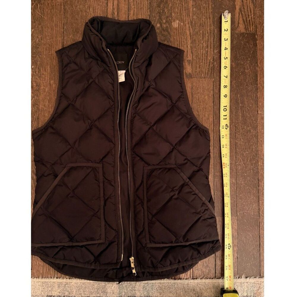 J.Crew Black Quilted Puffer Vest with Gold Zipper | Size XS